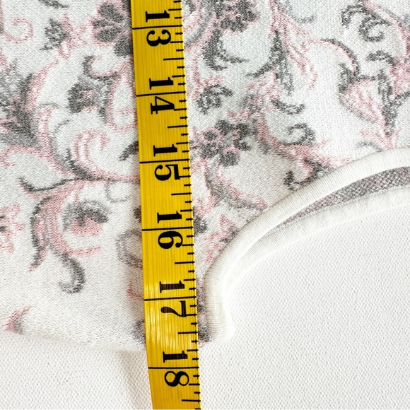 BCBG Max Azria "Wilma" Fit Flare Dress Women's Large Floral Pink Cream - Picture 8 of 10